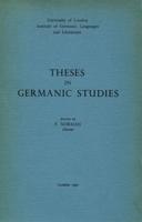 Theses in Germanic Studies 1903-1961