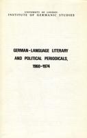 German Language Literary and Political Periodicals, 1960-1974