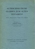 Althochdeutsche Glossen Zum Alten Testament