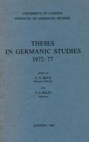 Theses in Germanic Studies 1972-77