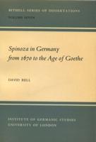 Spinoza in Germany from 1670 to the Age of Goethe
