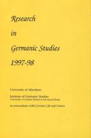 Research in Germanic Studies 1997-98