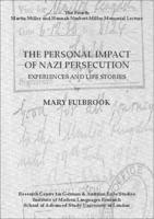 The Personal Impact of Nazi Persecution