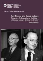 Roy Pascal and Georg Lukács