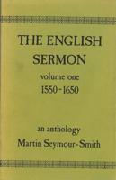 The English Sermon Vol.1 1550-1650