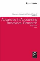 Advances in Accounting in Behavioural Research