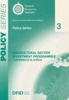Agricultural Sector Investment Programmes