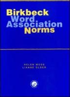Birkbeck Word Association Norms