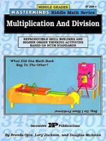 Masterminds Riddle Math for Middle Grades: Multiplication and Division