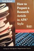 How to Prepare a Research Article in APA Style