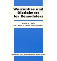 Warranties and Disclaimers for Remodelers