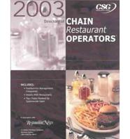 Directory of Chain Restaurant Operators 2003