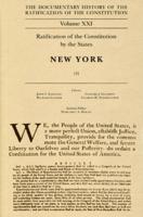 The Documentary History of the Ratification of the Constitution, Volume 21
