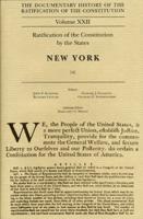 The Documentary History of the Ratification of the Constitution, Volume 22