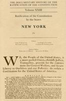 Documentary History of the Ratification of the Constitution, Volume 23