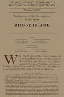 Documentary History of the Ratification of the Constitution, Volume 24