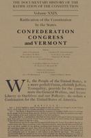 The Documentary History of the Ratification of the Constitution, Volume 29