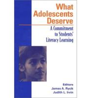What Adolescents Deserve