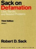 Sack on Defamation: 2-Volume Set