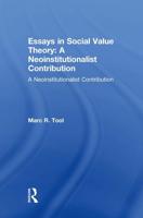 Essays in Social Value Theory
