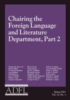 Chairing the Foreign Language and Literature Department, Part 2