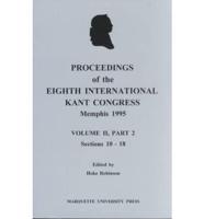 Proceedings of the Eighth International Kant Congress