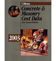 Concrete & Masonry Cost Data 2003
