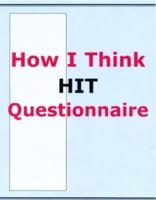 HIT-How I Think Questionnaire, Manual and Packet of 20 Questionnaires