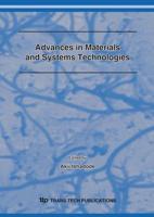Advances in Materials and Systems Technologies