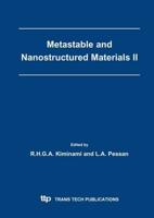 Metastable and Nanostructured Materials II