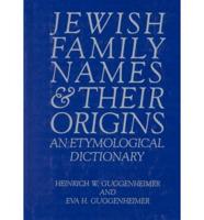 Jewish Family Names and Their Origins