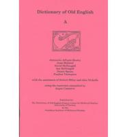 Dictionary of Old English A