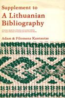 Supplement to A Lithuanian Bibliography