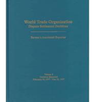 World Trade Organization Dispute Settlement Decisions