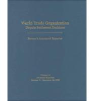 World Trade Organization Dispute Settlement Decisions