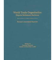 World Trade Organization Dispute Settlement Decision