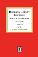 Davidson County, Tennessee Wills and Inventories, 1784-1816