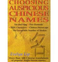 Choosing Auspicious Chinese Names