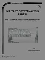 Military Cryptanalysis. Vol 2