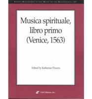 Musica Spirituale, Libro Primo (Venice, 1563)