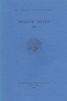 Museum Notes 30 (1985)