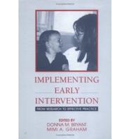Implementing Early Intervention