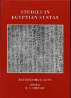 Studies in Egyptian Syntax