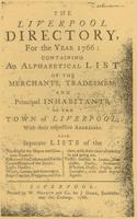 Liverpool Directory for the Year 1766