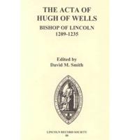 The Acta of Hugh of Wells