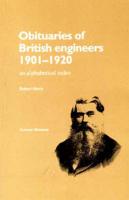 Obituaries of British Engineers 1901-1920
