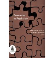 Prevention in Psychiatry