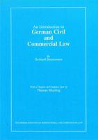 An Introduction to German Civil and Commercial Law