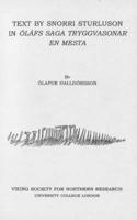Text by Snorri Sturluson in Óláfs Saga Tryggvasonar En Mesta