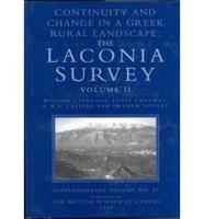 The Laconia Survey Vol.II Archaeological Data